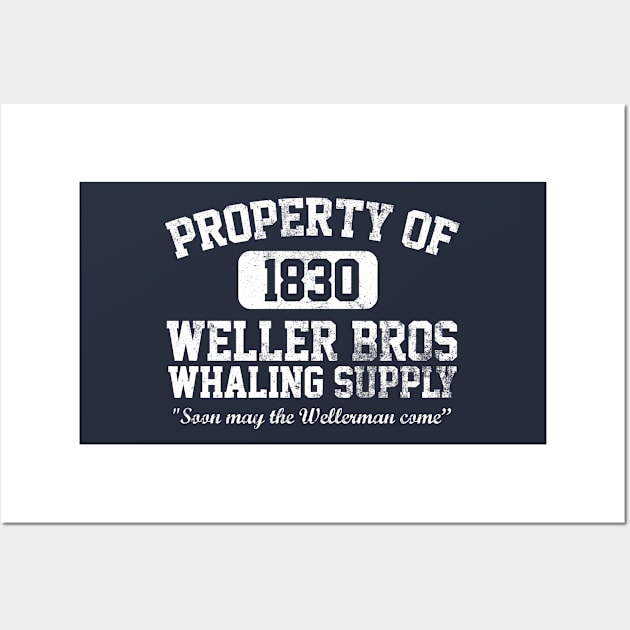 Property of Weller Brothers White Distressed Wall Art by dystopic